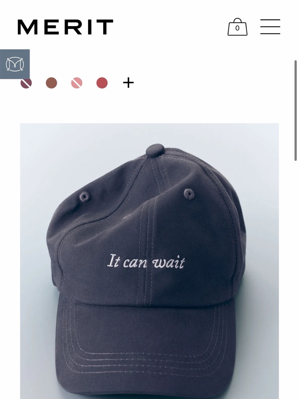 MERIT 'It Can Wait' Black Baseball Cap